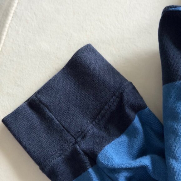 Men's LL Bean Long Sleeve Polo, 2XL - Tall, Blue Stripes - Picture 3 of 4